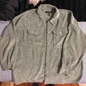 Forever 21 women’s  Olive Corduroy Shirt Jacket